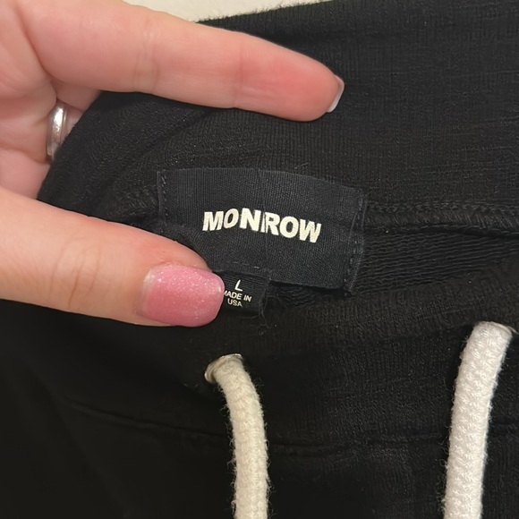Monrow Supersoft Drawstring Black Pants - Picture 5 of 6